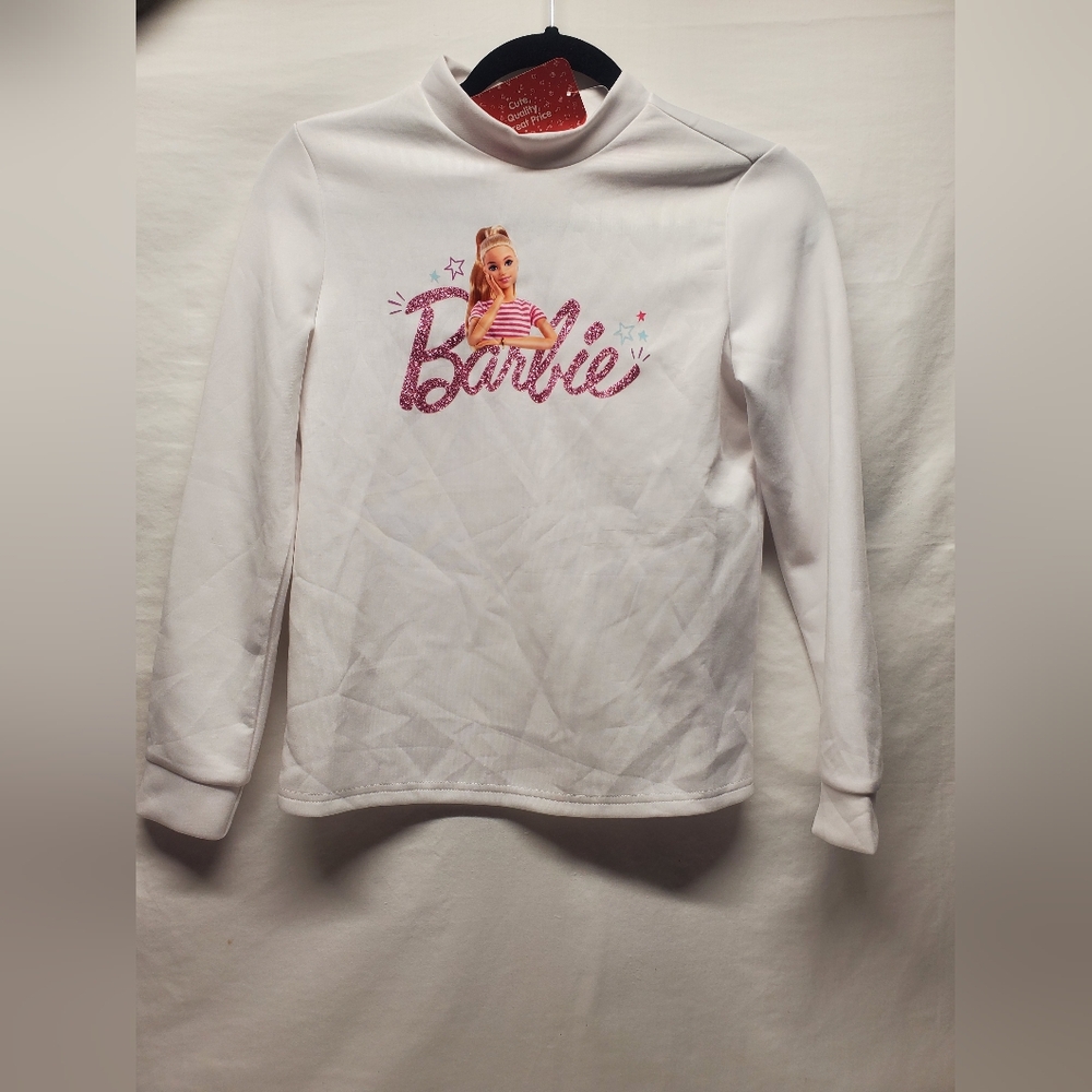 NWT Barbie White Kids Long Sleeve Top